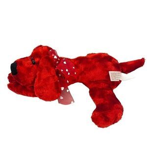 Vintage Dan Dee Collector’s Choice Red Dog Plush Hearts Valentine
